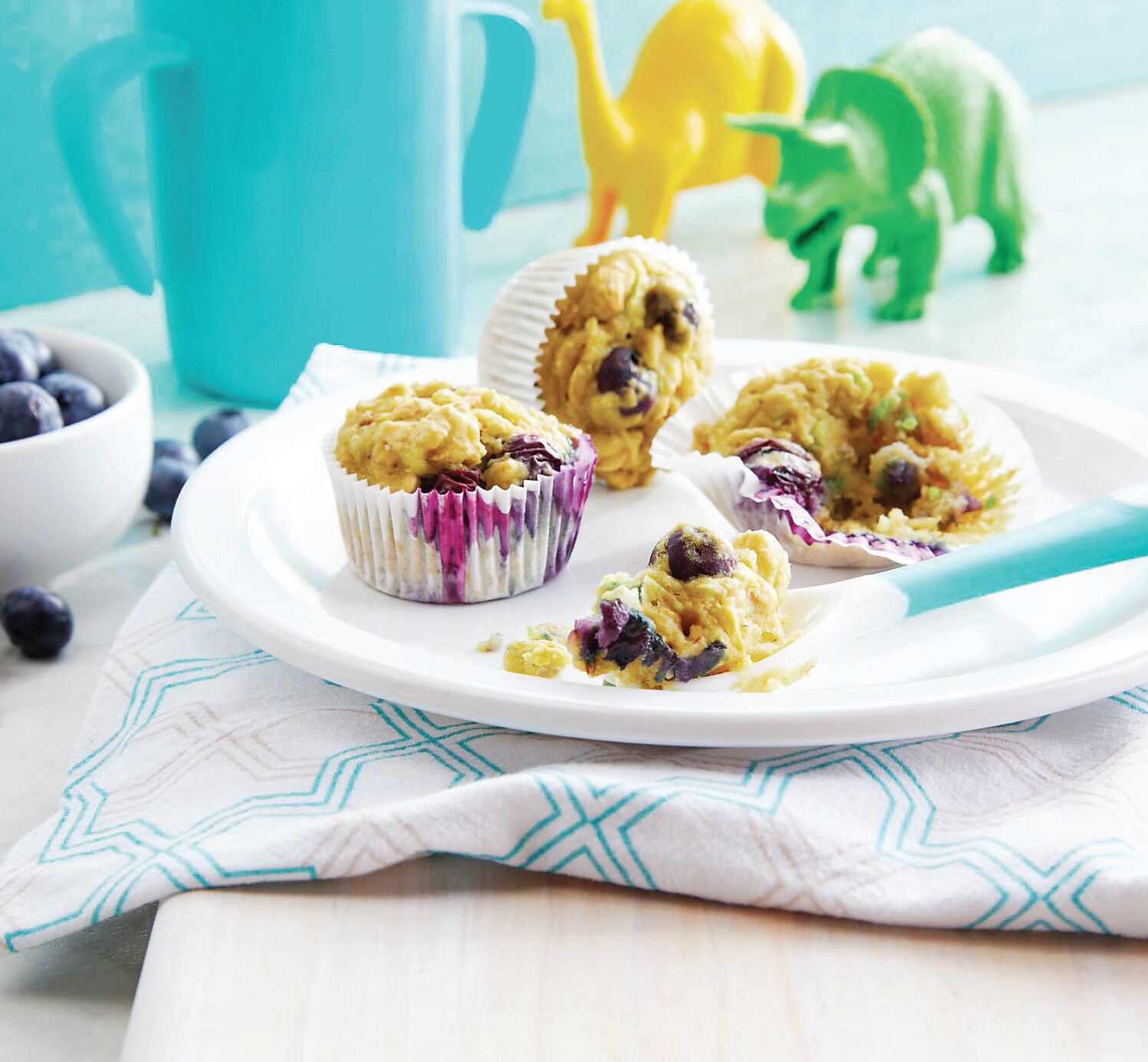 BLUEBERRY, AVOCADO AND BANANA MUFFINS